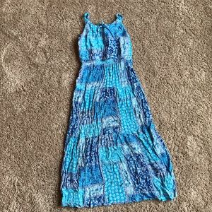 Blue and White Dress